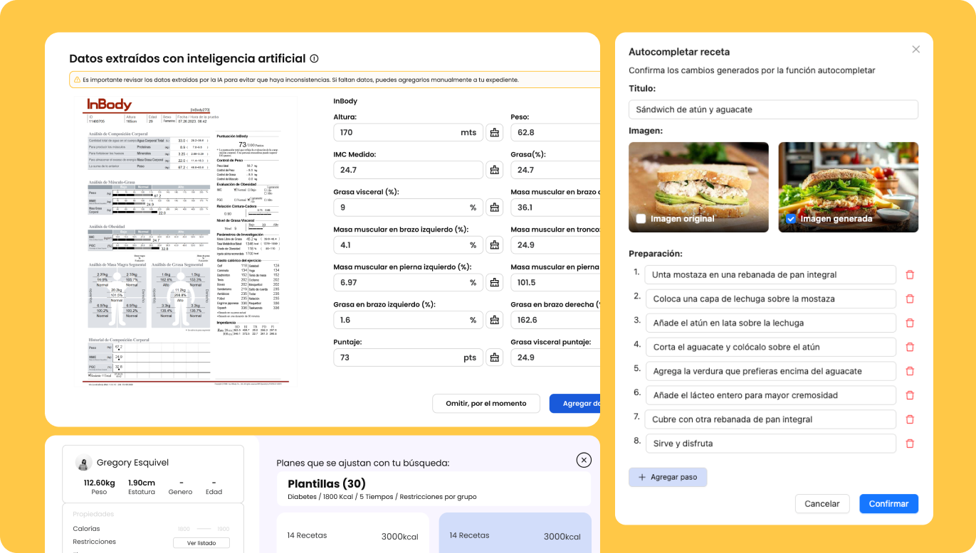 Datos extraídos con inteligencia artificial en el expediente clínico de Avena